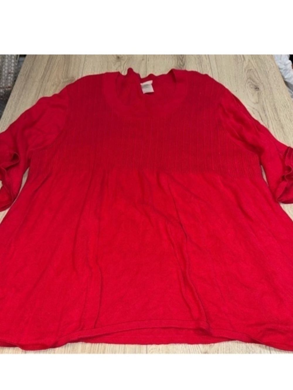 Jms just my size Red Knit Sweater short sleeve shirt top